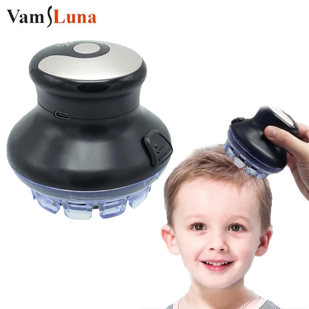 Wireless round haircut for man with LED display Quick cut hair Head shaving and beard care Rechargeable USB Beauty Tools