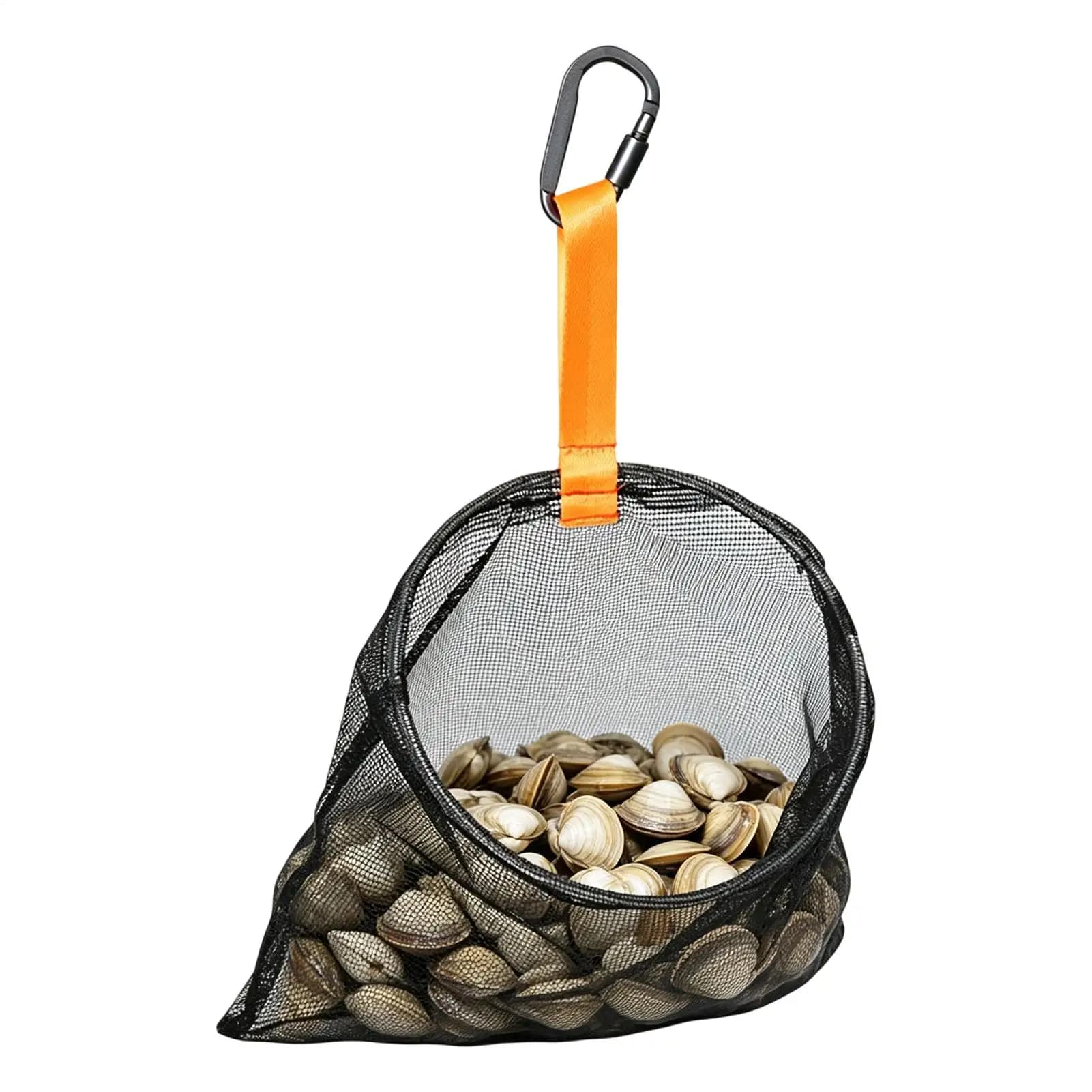 Foldable Mesh Clam Seashell Storage Bag Lightweight Breathable Net Pouch Portable Diving Snorkeling Beach Pool Gear Holder