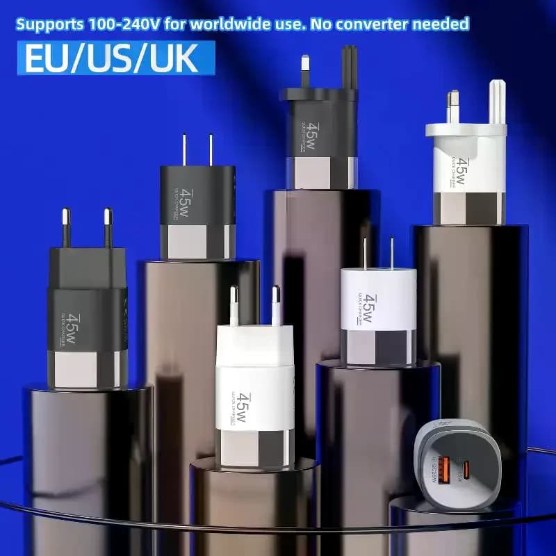 PD45W Fast Charger Type C Quick Charge USB Wall Charger Adapter For Mobile Phone Charger