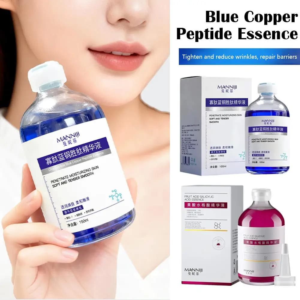 Nuova Essenza Antirughe al Peptide di Rame Blu 2026, Liquido Concentrato Potente, Rinnova la Pelle, Non Untuoso, Azione Rassodante Rapida, 100ml