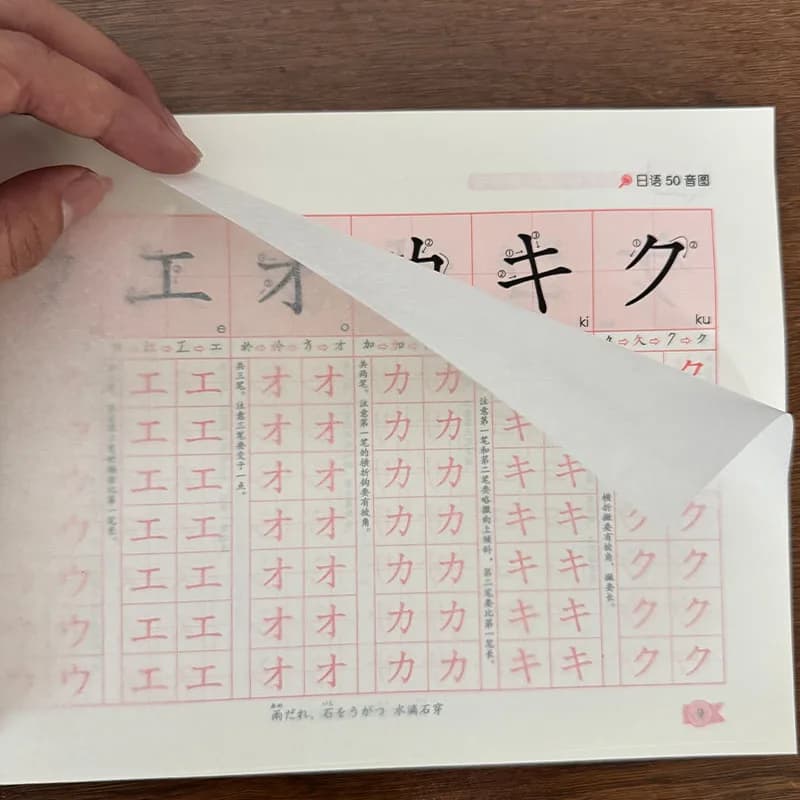 Zero Beginner Japanese Hiragana Katakana Copybook, Standard Japanese Handwriting Practice Notebook for Beginners