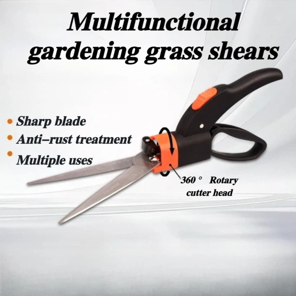 Garden shears Multipurpose shears sharp and anti-rust 360 ° Professional gardening tools with swivel blade head