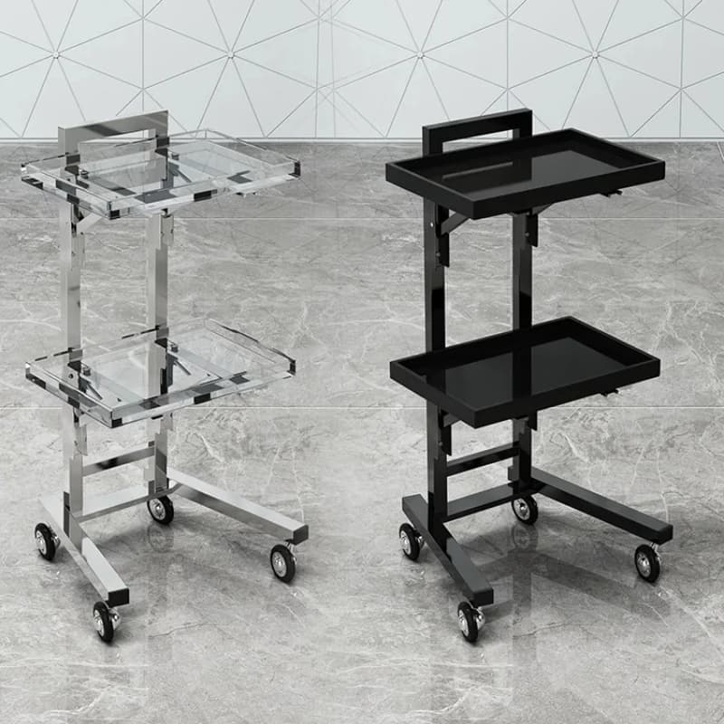 Professional shopping cart with hairdresser tray Mobile trolley for hairdresser Organizer for barber with wheels for hairdresser