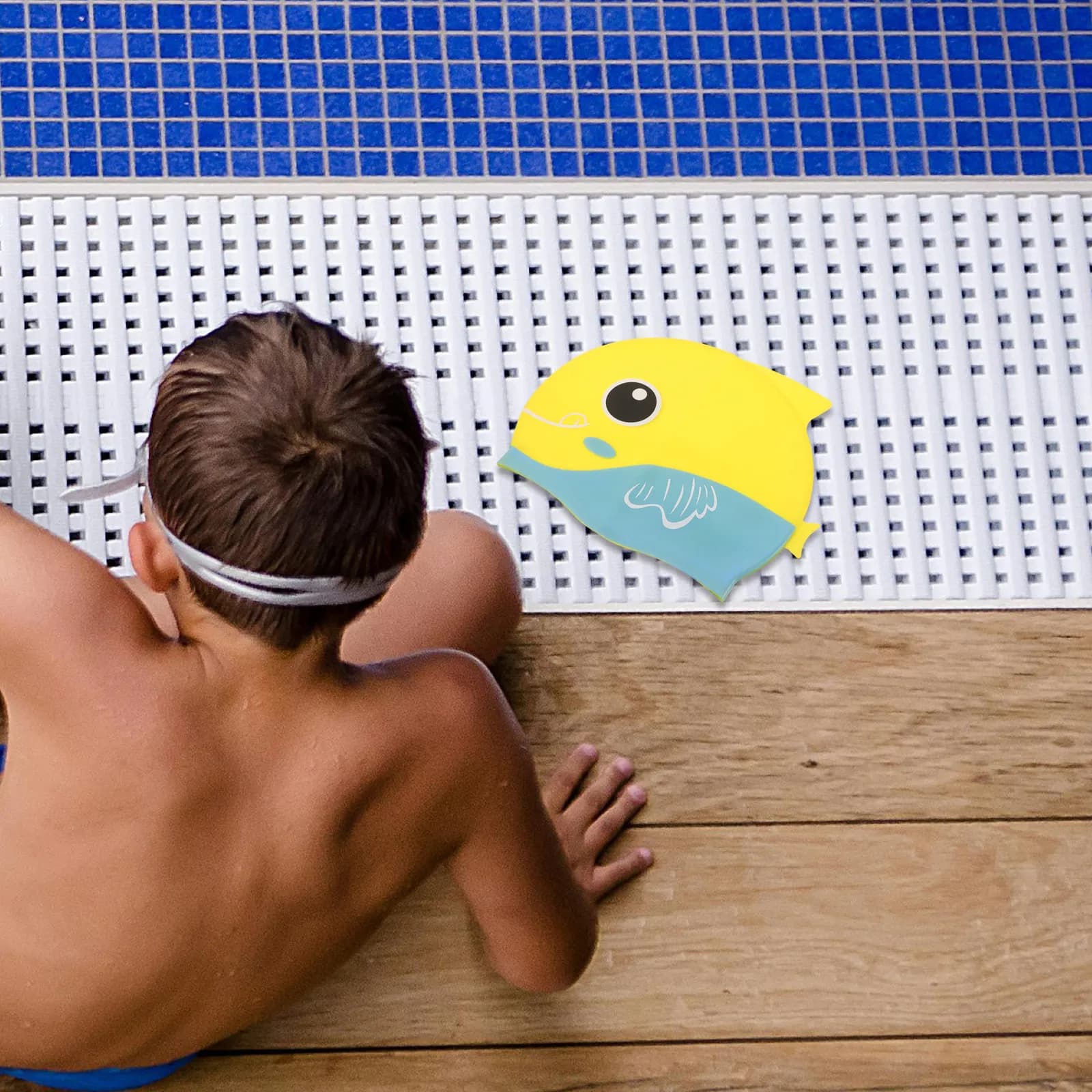 Swimwear for Children in Silicone with Vivacious Fantasies of Fish and Animals, Waterproof, Comfortable and Protective