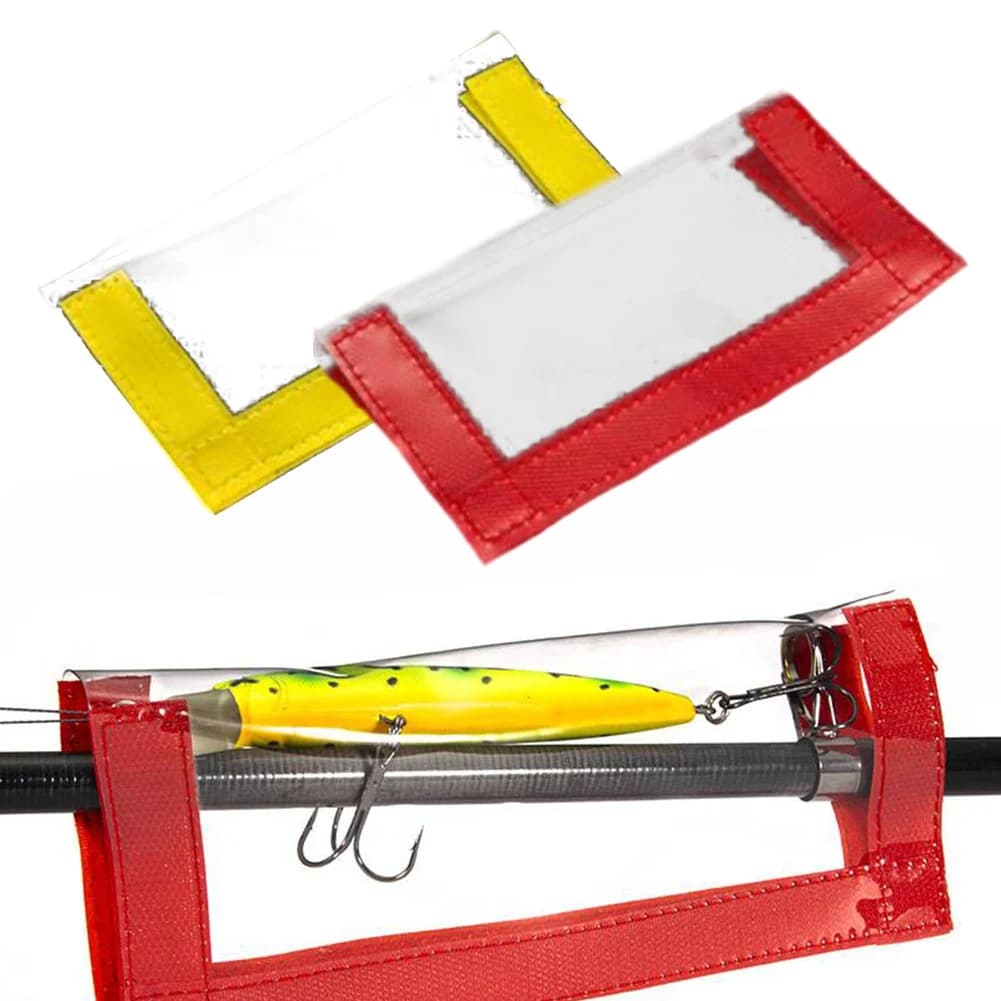 5 pz Sacchetto di Immagazzinaggio Richiamo di Pesca 15x1 8/20x20 cm PVC Trasparente Esca Velcro-cinghia di Copertura Protettiva Attrezzi Da Pesca Accessorio di Stoccaggio