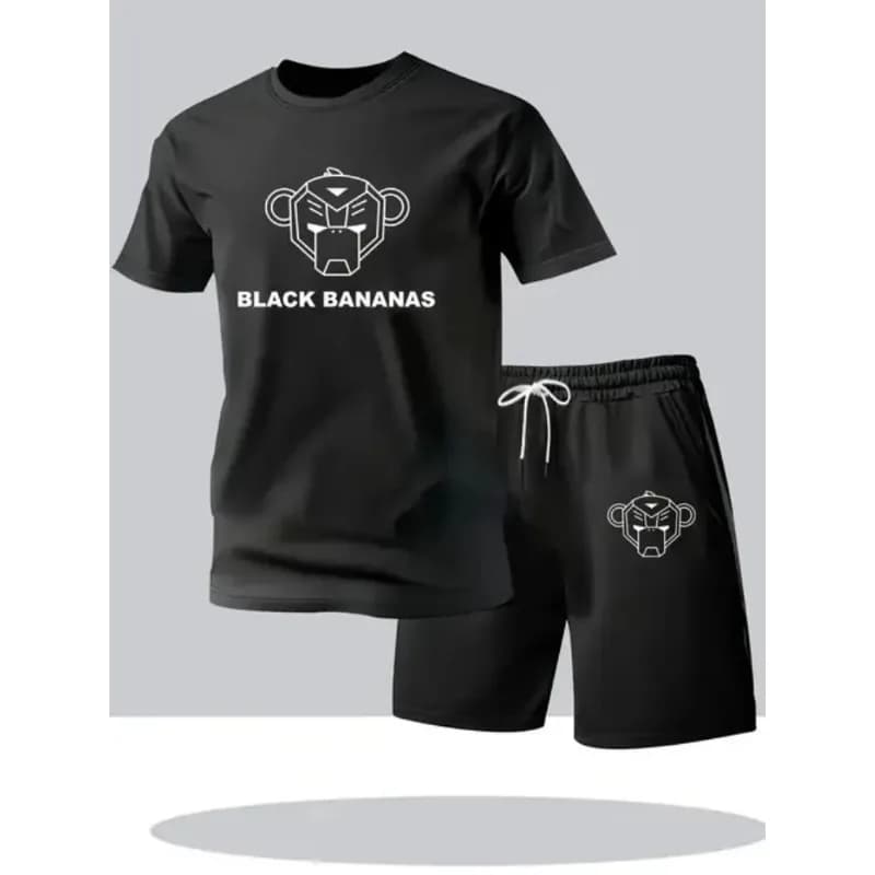 Daily Short Suit Light Airy Sweat-Free Top Adjustable Loose Shorts, Wear-Resistant Non-Peel Print For All Leisure Sports Scenes