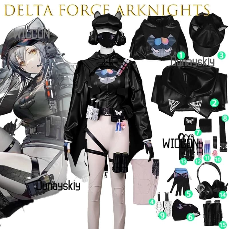 Gioco Delta Force Luna Costume Cosplay da donna Sexy Punk Pu Cappotto Tuta ACG Carnevale Mantello Pantaloni Set completo Maschera Halloween Natale