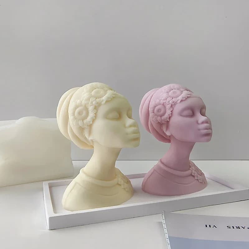 3D adolescente ragazza stampo in Silicone fai da te Aroma candela gesso ornamento stampi decorazione della casa artigianato fare