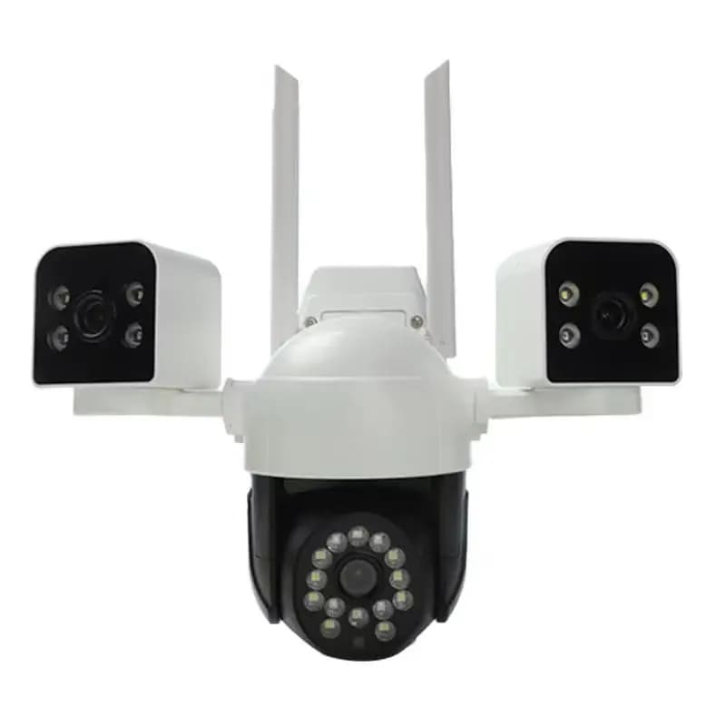 6MP UHD Tris-Lens V380pro APP Telecamera dome IP PTZ wireless a colori AI Rilevazione umanoide Sicurezza domestica CCTV Baby Monitor