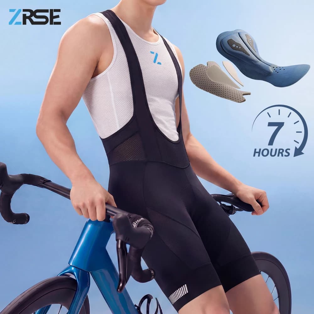ZRSE 7H Cycling Shorts with Bretelle for Men, Bici MTB and Road Clothing, Uniforme Maschile e Femminile, Padded, Italy, Spring Summer 2026