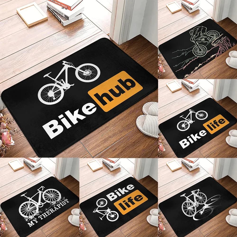 Mountain Bike Is Calling Doormat Anti-Slip Entrance Kitchen Bathroom Floor Door Mat MTB Bicycle Cyclist Ride Garden Carpet Rug