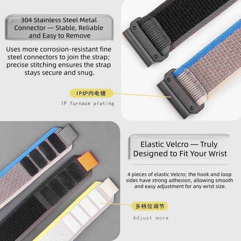 QuickFit Nylon Strap For Garmin 22mm 26mm Fenix 8 6X 7X Pro/Tactix 8 Epix Pro Gen2 51mm 47mm/Fenix 5 5XPlus Instinct 3 Watchband
