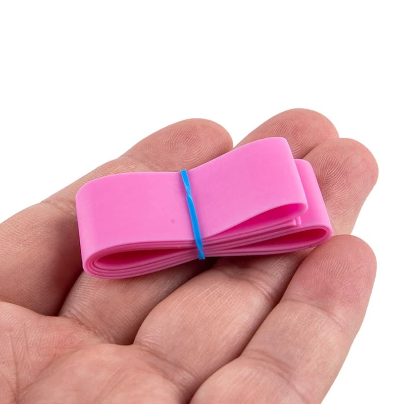 10 pz/set laccio emostatico monouso cintura elastica rosa Kit di pronto soccorso prodotto laccio emostatico monouso in gomma medica
