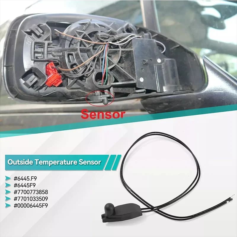 Sensore di temperatura dell'aria di transito esterno per Peugeot Citroen Fiat Sensore ambientale di temperatura dell'aria esterna 6445.F9 6445F9 Parti di automobili