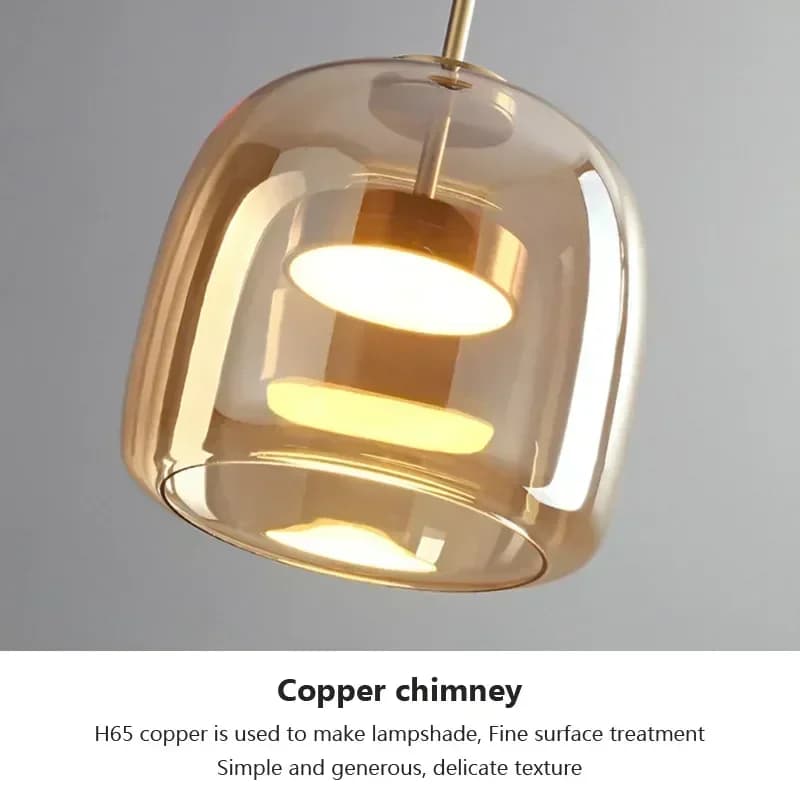 Lampada a sospensione moderna in vetro di lusso Deco Nordic Lampade a sospensione a led Apparecchio moderno Lampada a sospensione