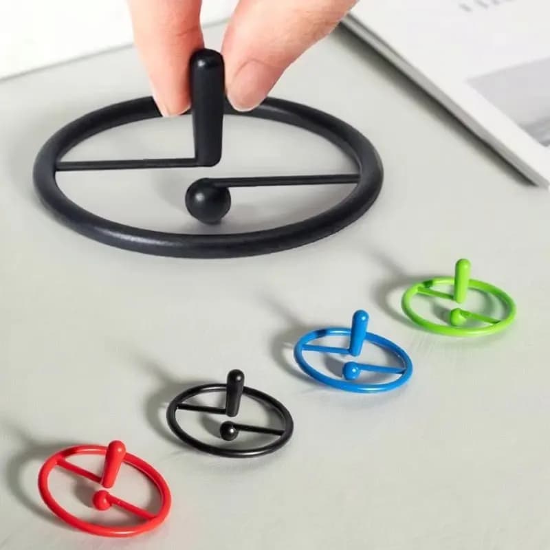 Fidget Spinner a Forma di Punto Esclamativo, Giocattolo da Scrivania Cinetico Antistress, Regalo Sensoriale per Bambini e Adulti, Giocattolo Antiansia