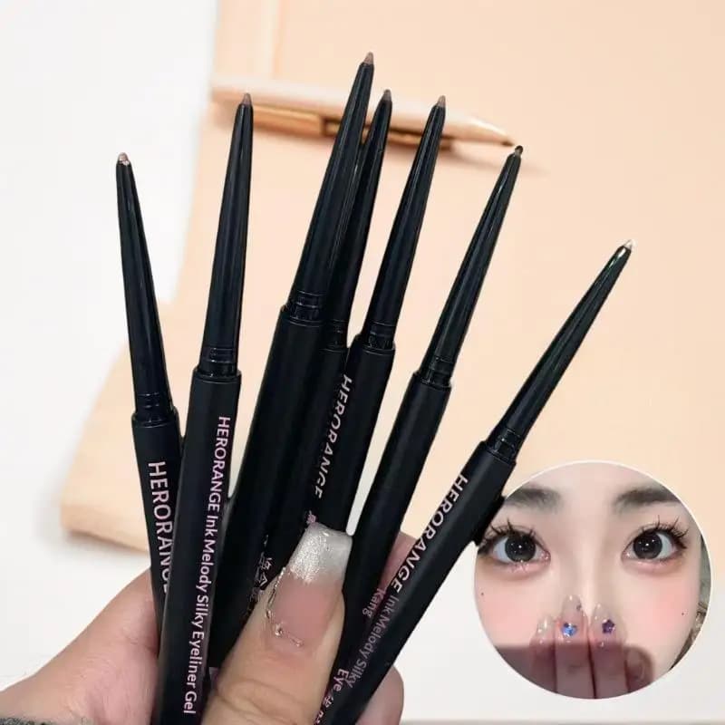 HERORANGE Matita Gel Eyeliner Ultra-Fine Opaca - Waterproof, Long Life, Easy to Apply, Eye and Cosmetic Makeup Pen