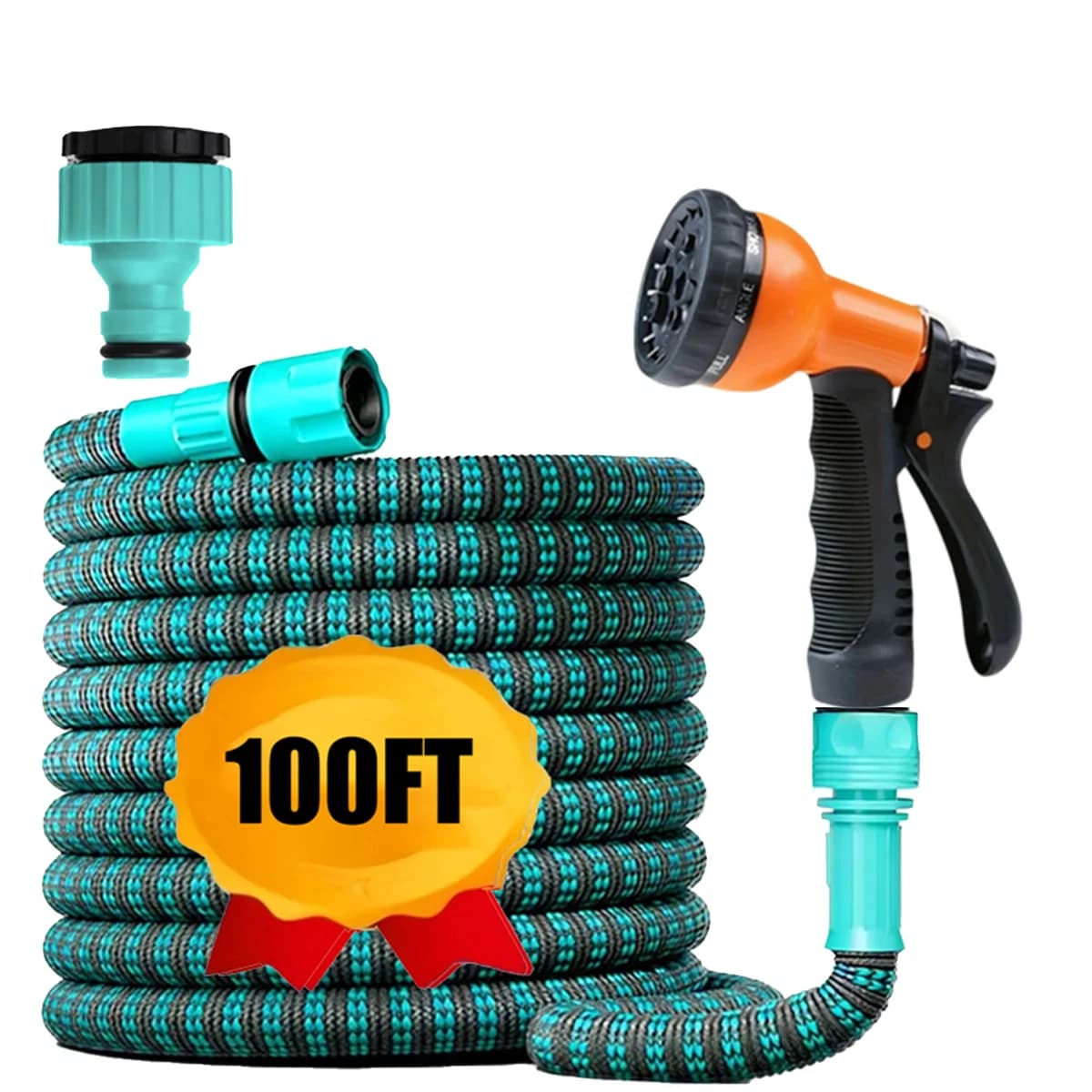 Garden Tube Flexible, Irrigation Pipe, High Pressure Latex Double Hose for Car Washing, Garden Supplies, Irrigation 25-100FT