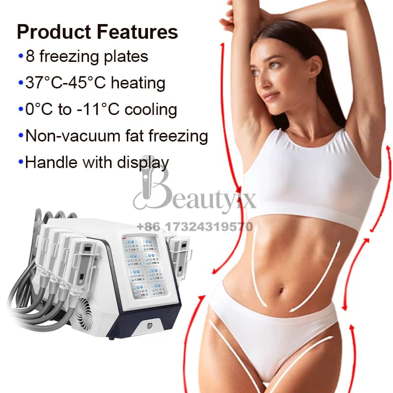 New Technology Criolipolisi Machine for Fat Freezing, Cryo Cooling Plates for Weight Loss and Weight Loss, Beauty Salons Equipment