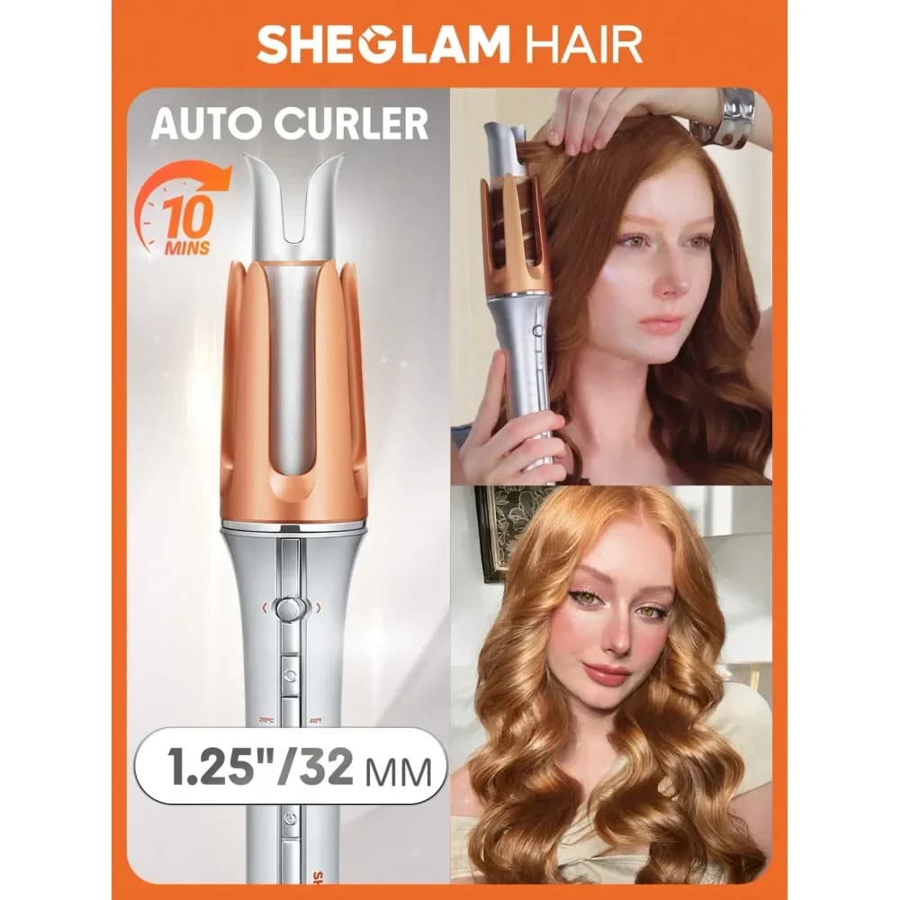 HAIR ItCurl OneTouch Ferro Arricciacapelli Automatico Istantaneo, Arricciacapelli Automatico, Ferro Arricciacapelli Automatico da 32mm con 3 Temperature, Veloce