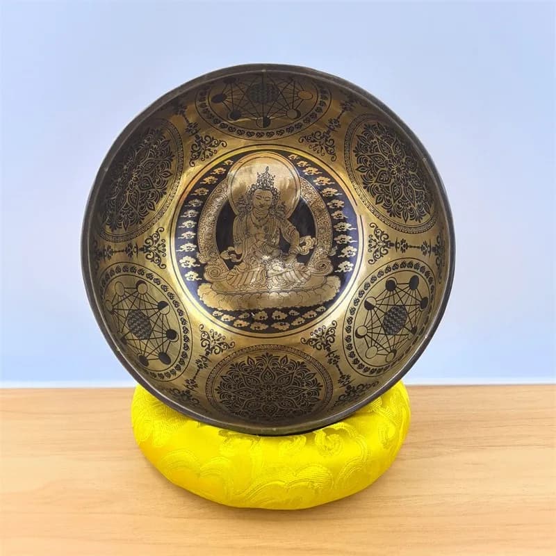 Buddhist Singing Bowl Tibetan Meditation Sound Bowls Nepal Yoga Sound Healing Singing Bowl Diapason Music Therapy Instruments