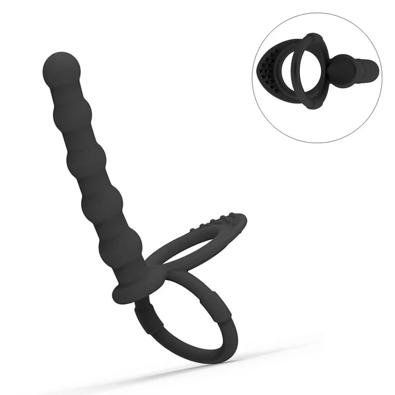 Doppia penetrazione Dildo pene vibratore G Spot massaggiatore giocattoli del sesso per coppie perline anali Butt Plug anello del sesso per uomini adulti 18 +