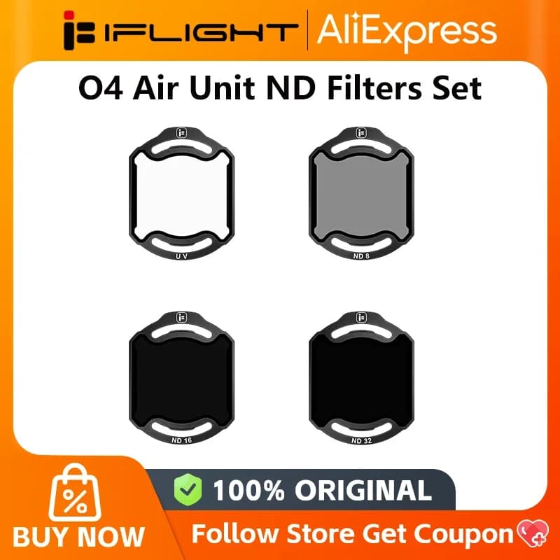 Set di filtri ND iFlight O4 Air Unit UV ND8 ND16 ND32 per DJI O4 Pro Air Unit FPV Drone Camera Accessori fai da te
