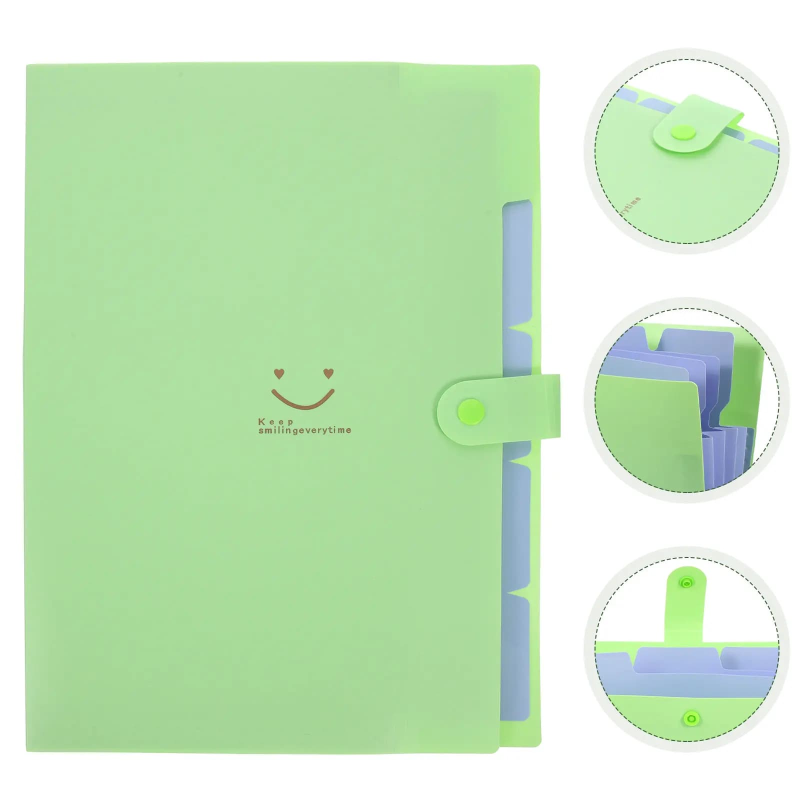 Set di 3 Cartelle Portadocumenti in Plastica con 5 Tasche e Chiusura a Scatto, Organizzatore per Documenti da Viaggio, Ufficio e Scuola, Cartella Espandibile a Fisarmonica Formato A4