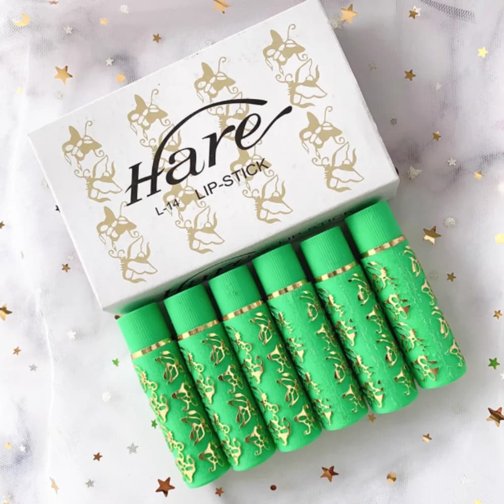 6Pcs/Set Color-changing Lipstick Lip Balm Reduce Lip Lines Long Lasting Moisturizing Velvet Lipstick Repair Exfoliating Lip Base