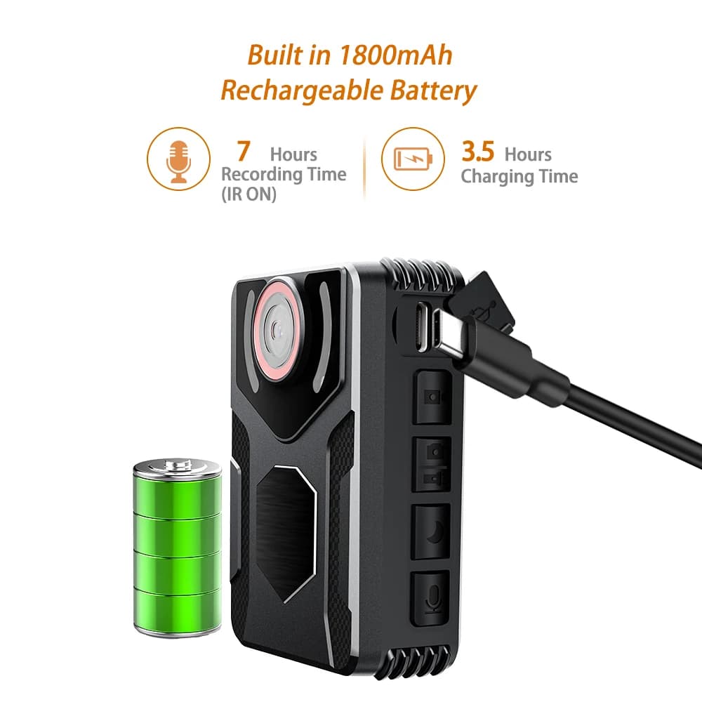 Vandlion A55 fotocamera portatile montata 4 pezzi IR Night Vision Light Type-C 1800mAh Webcam a lunga durata della batteria per riunioni