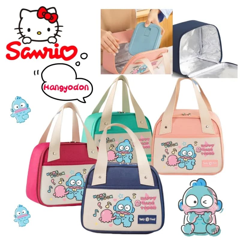 Hangyodon nuovo contenitore per il pranzo portatile creativo di alto valore borsa per il pranzo del fumetto studenti impiegati borsa isolante carina a prova di olio