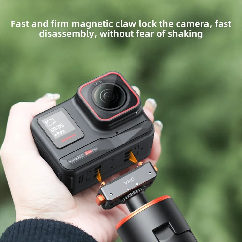 Quick release magnetic base for Insta360 Ace Pro/ace - Shockproof silicone cover Gopro/one X2 mounting plate