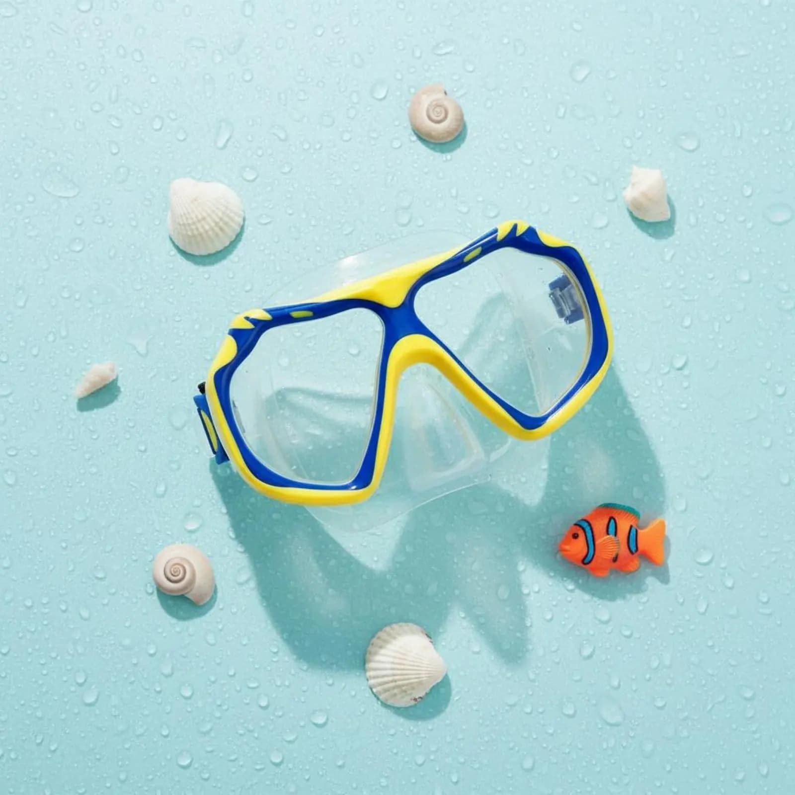 Set di 2 Maschere e Boccagli per Snorkeling per Bambini, Comodo Set Maschera e Tubo per Immersioni, Attrezzatura per Sport Acquatici con Copertura per il Naso