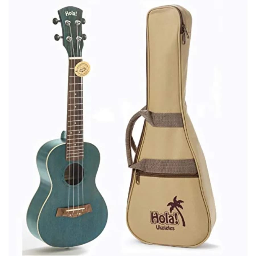 Ukulele da Concerto Serie Deluxe 24 Pollici in Mogano con Corde Aquila Nylgut Installate, Borsa Imbottita, Tracolla e Plectrum