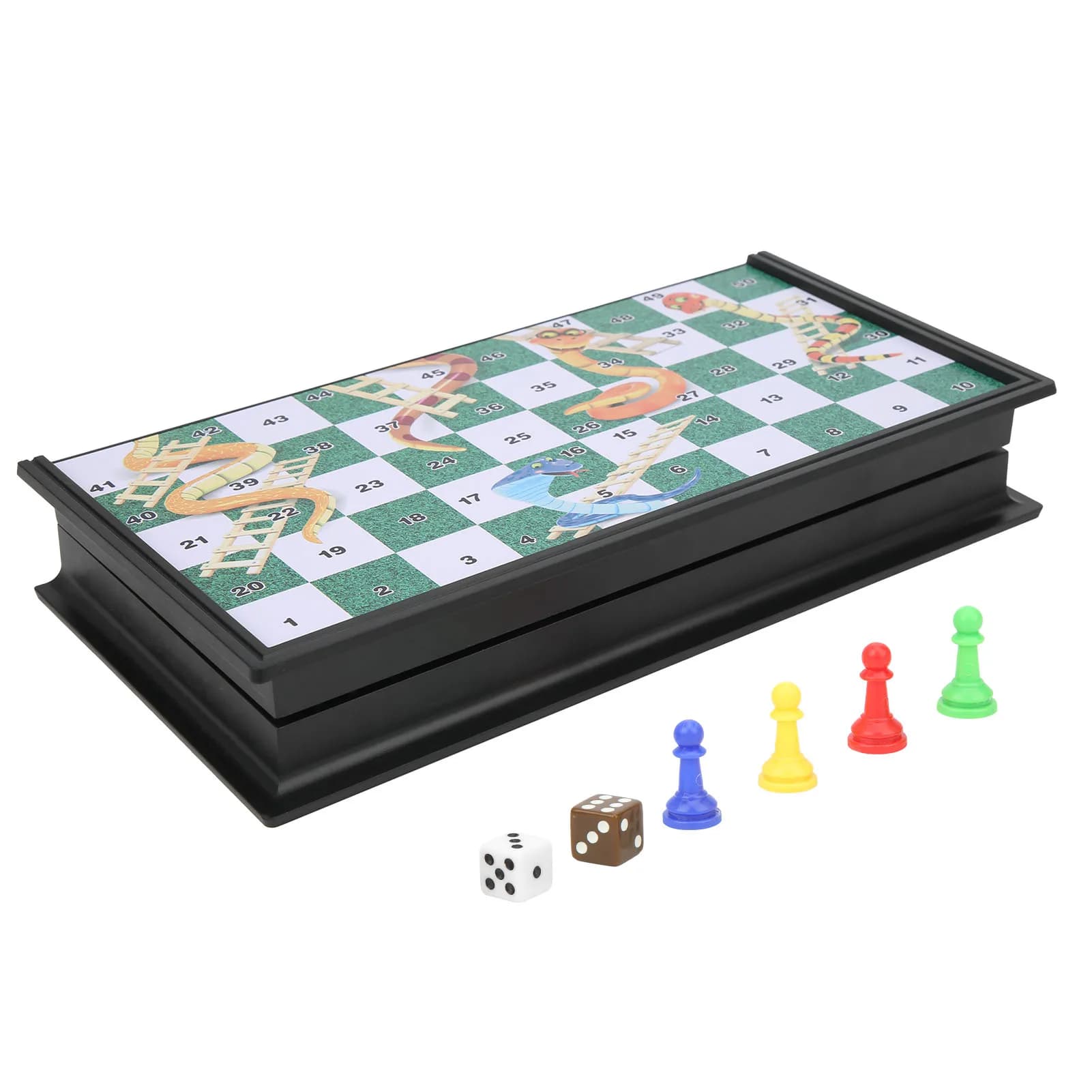 Set di Scacchi Magnetico Pieghevole a Forma di Serpente, Gioco da Tavolo Educativo per Bambini, Gioco di Scacchi Portatile per Bambini