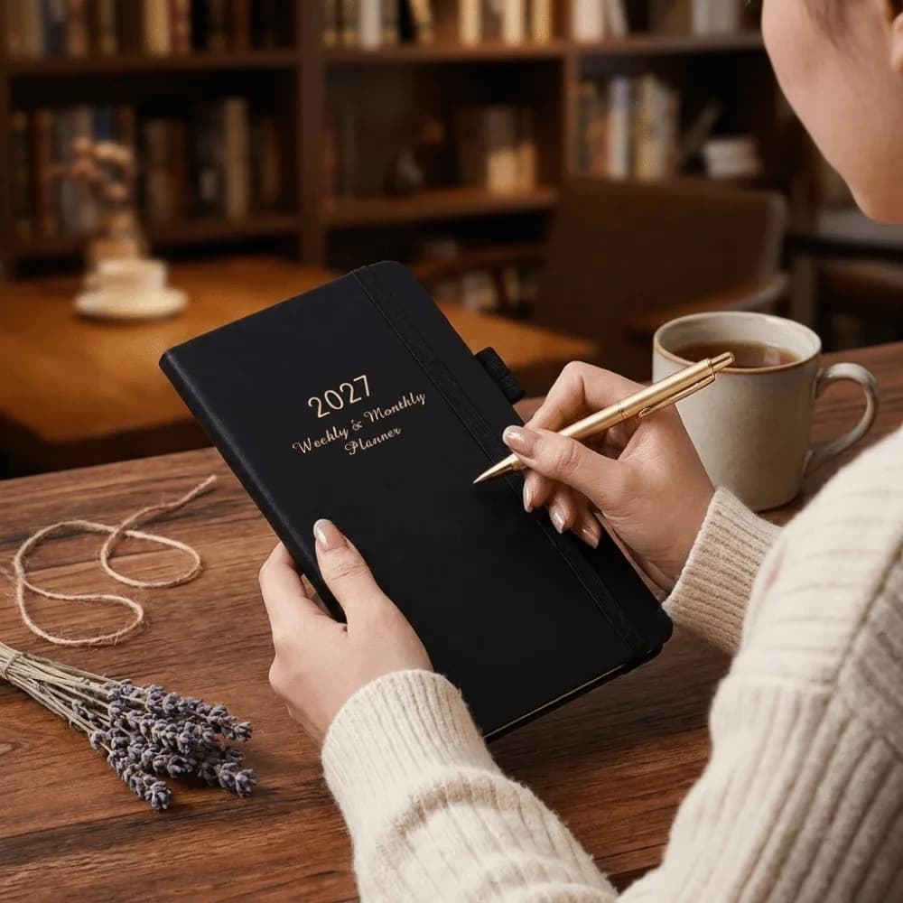 Portable 2027 Schedule Planner Notepad Lightweight Wear-resistant Agenda Planning Notebook A6 Thick Paper To-do List Notebook