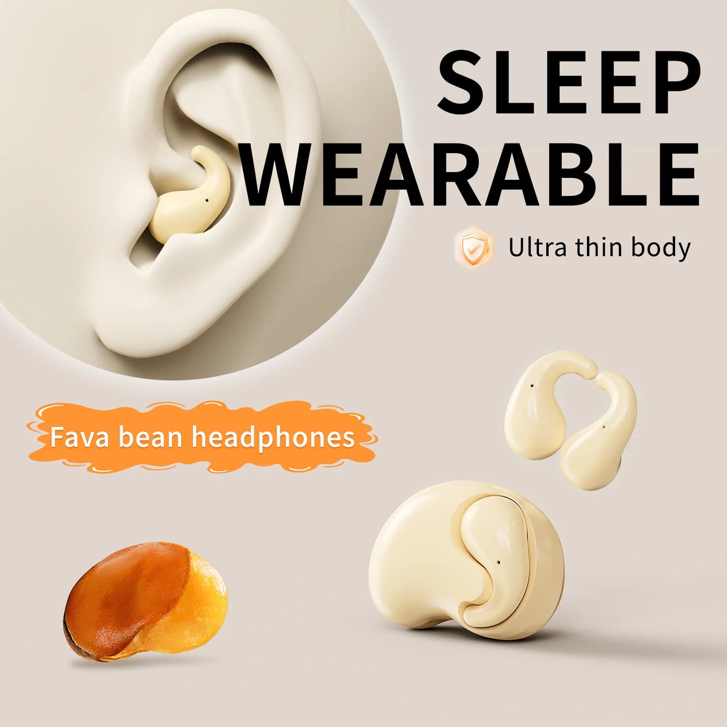 TWS wireless earphones, Bluetooth touch noise cancelling stereo earphones with microphone