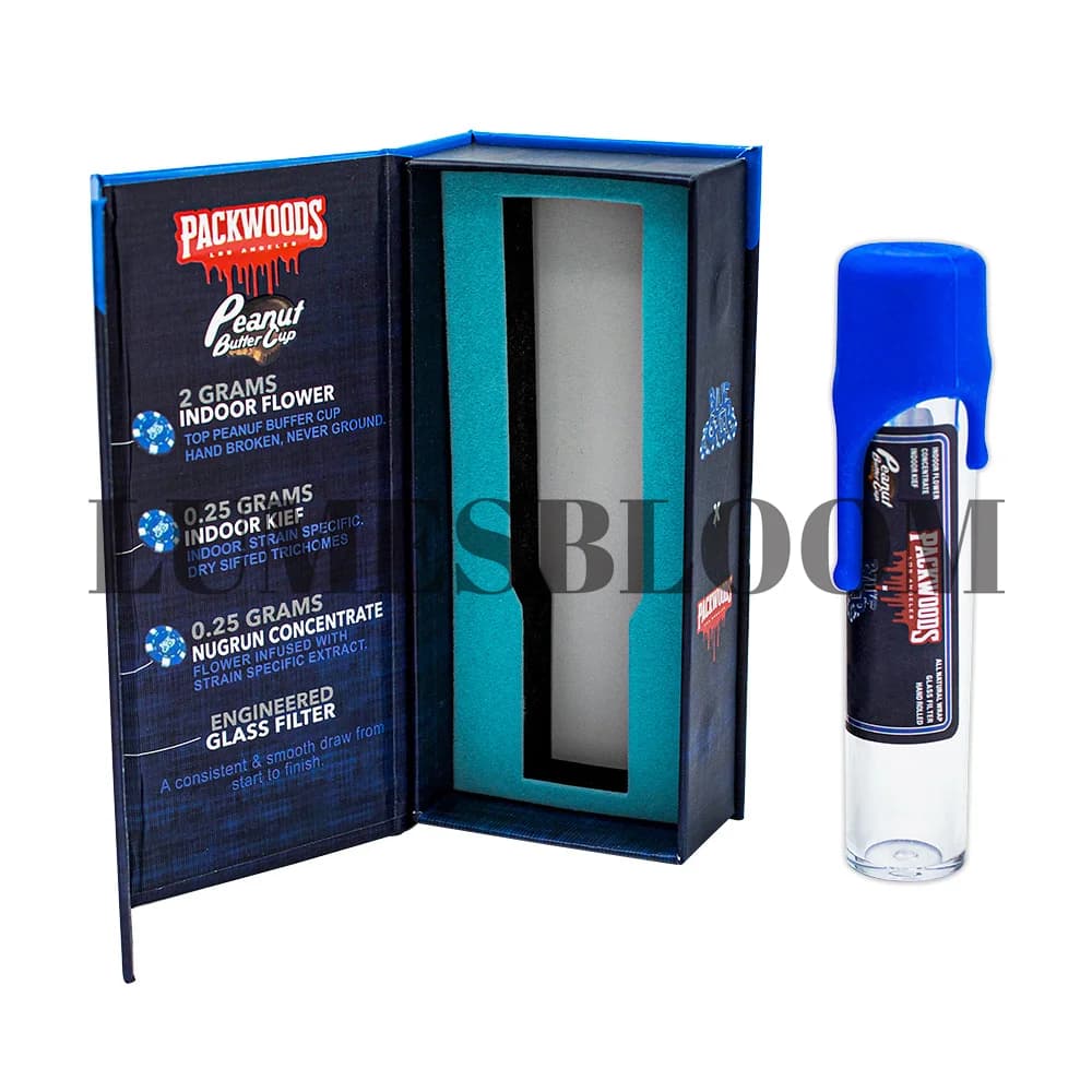 2G Packwoods scatola di immagazzinaggio vuota tubo acrilico trasparente tappo in Silicone contenitore in cartone Flip-top con adesivo autosigillato