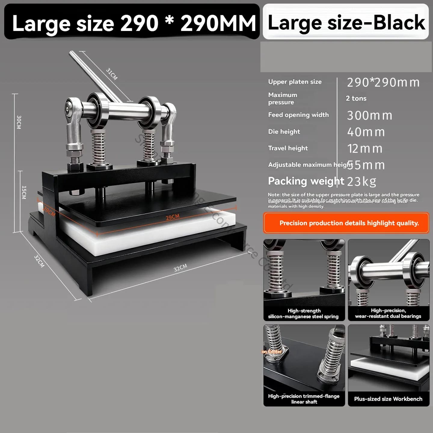 Macchina da taglio 290x290 per fai da te, manuale, per tessuti, pelle, campioni adesivi, fustelle, stampi, piccola tablet per fustellatura