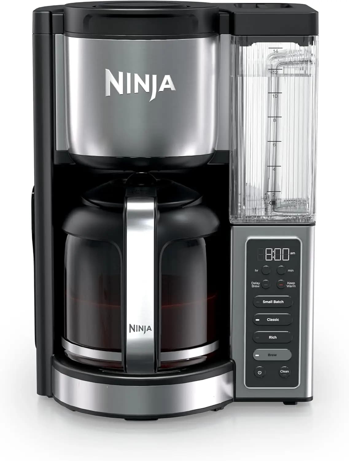 Programmable Drip Coffee Maker with 14-Cup Glass Carafe, 70 oz Removable Water Reservoir, Small Batch Brewing, Delay Timer, Adju
