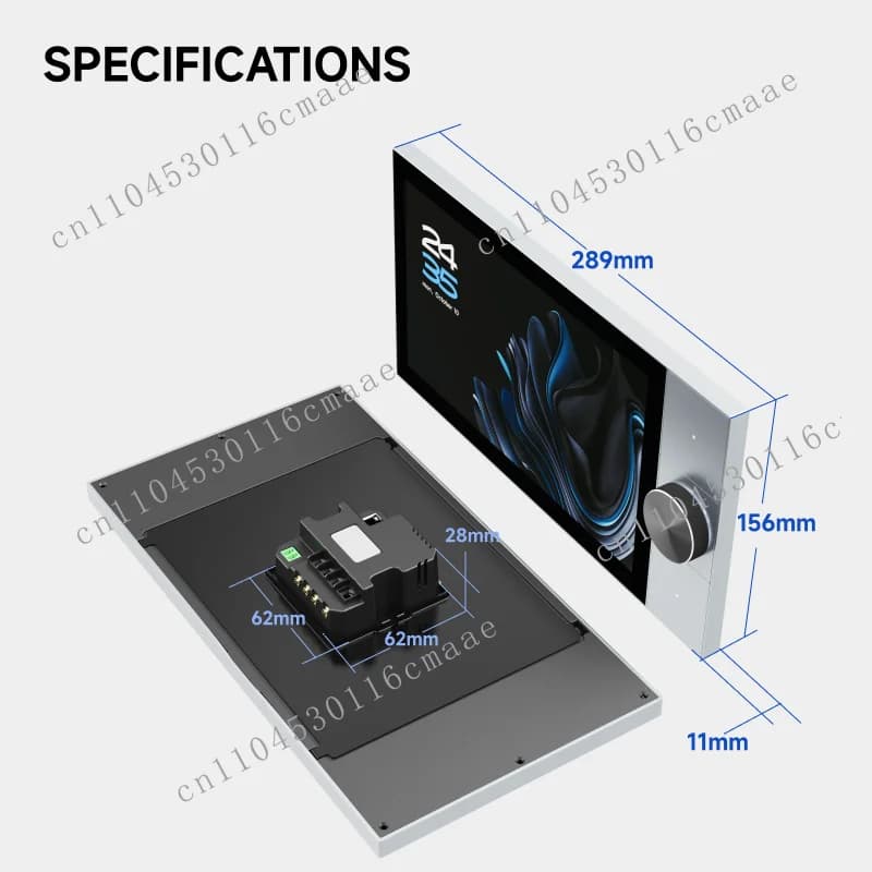 Suitable for smart life 10-inch IPS touch screen WiFi smart wall switch, temperature control knob, support video doorbell