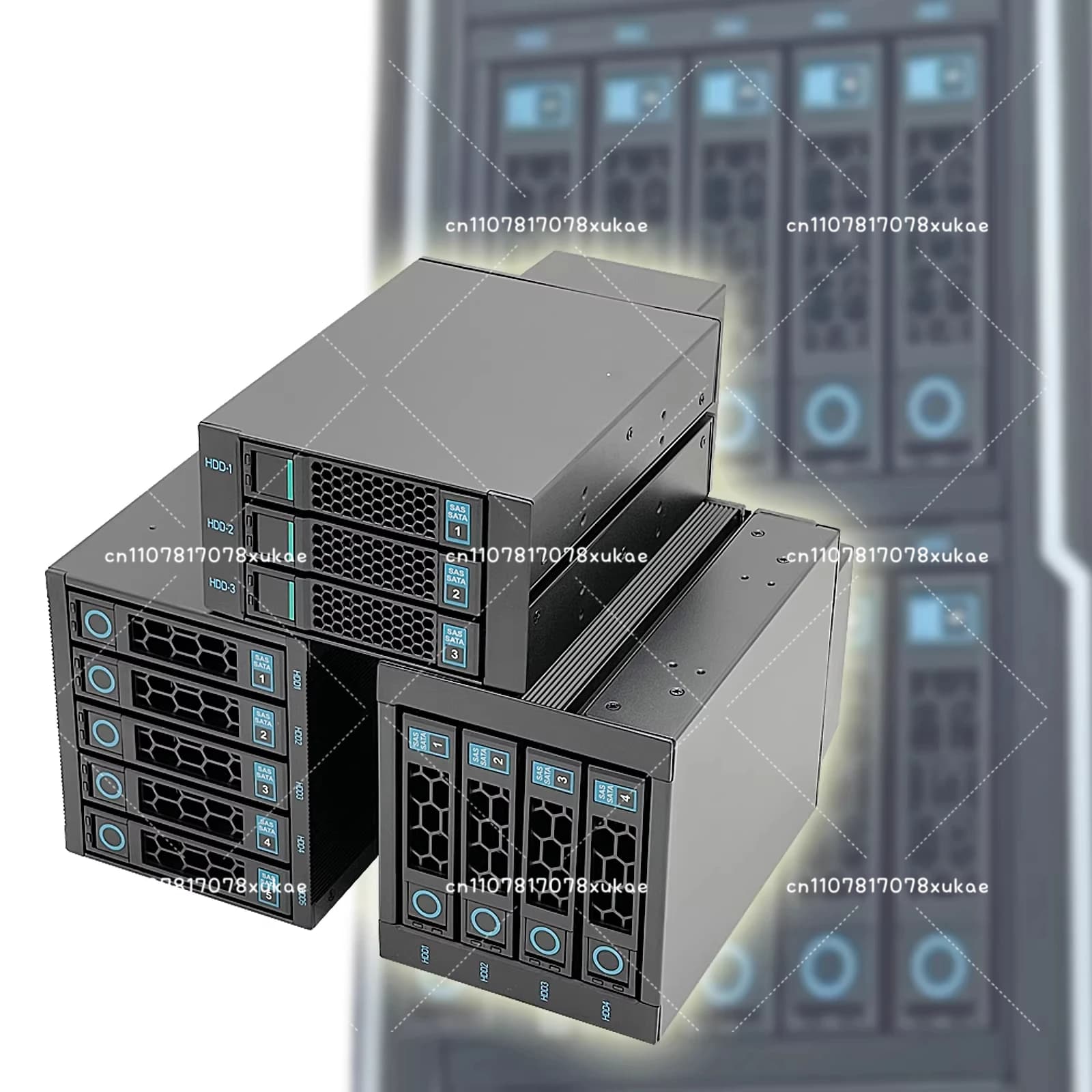 Case Server NAS Modulare a 5 Bay per Archiviazione, Rack 3U/4U, Adattatore Modulare NAS con 3 Slot da 5.25 pollici per CD e 5 Slot da 3.5 pollici per HDD