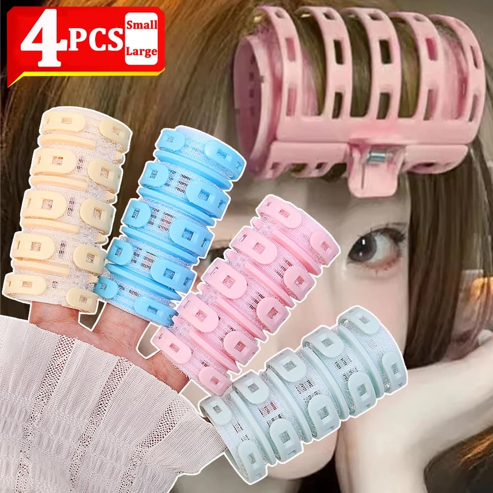 Color casual spiral fringe lazy lazy self-adhesive fringe portable roller bangs curling tools for women's hair Styling makeup