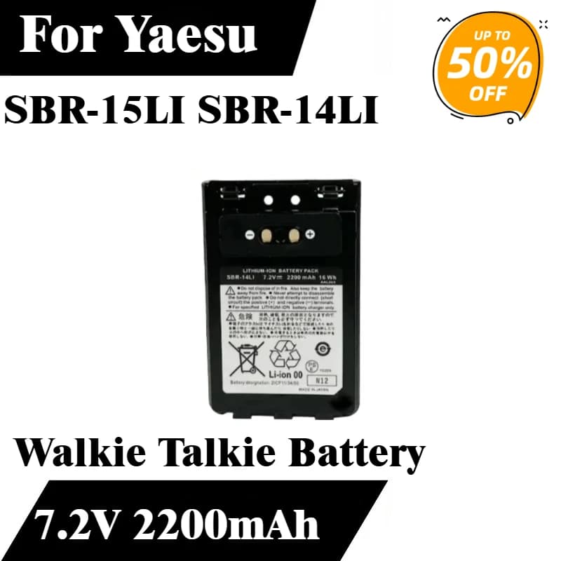 Per Yaesu FT-1DR FT1XD FT-2DR FT3DR VX-8DR VX-8GR FT5DR VX-8R Walkie Talkie Batteria SBR-15LI SBR-14LI 7.2V 2200mAh
