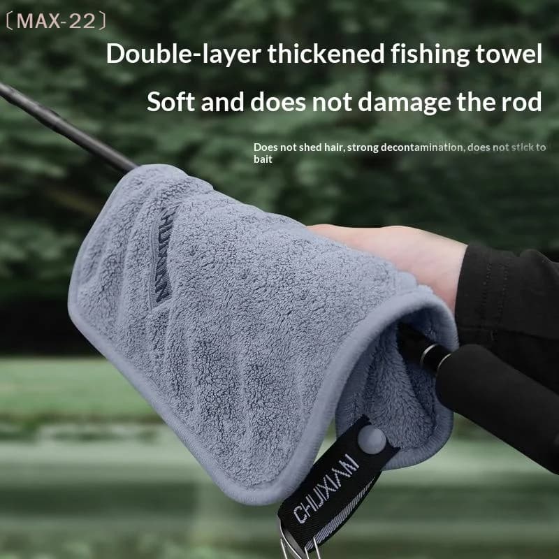 〔MAX-22〕Fast Drying Thickened Anti Slip Microfiber Fishing Towel For Outdoor Rod Cleaning Scrub