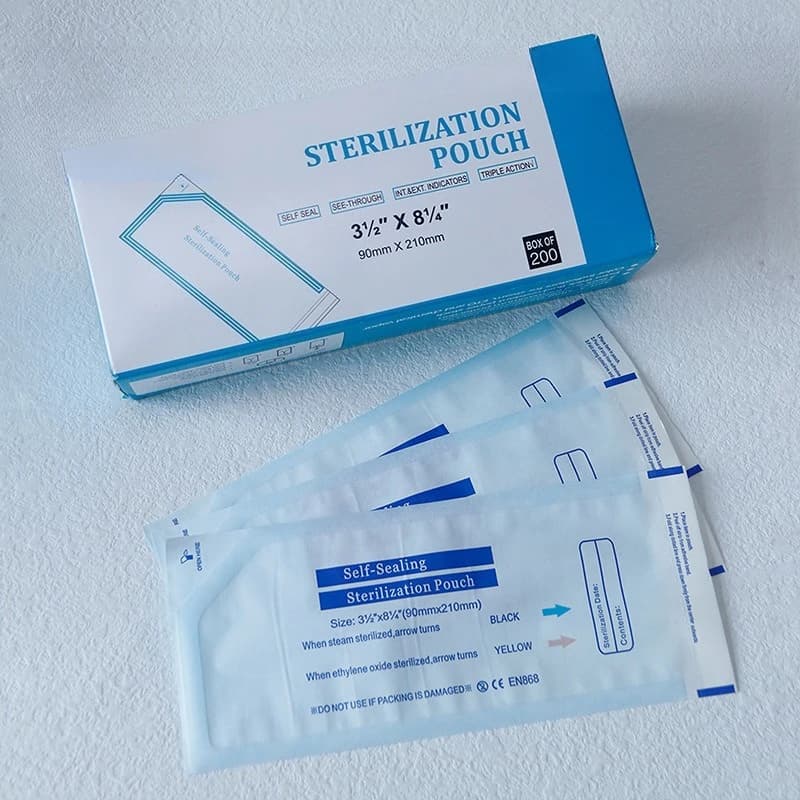 2x200Pcs/Box Dental Disposable Self-sealing Sterilization Pouches Bag Tattoo Accessories Supplies Self-adhesive Clean Bags