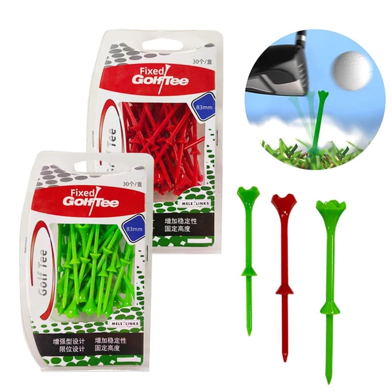 Golf Tees 30 pz/scatola 83mm altezza fissa migliora la stabilità materiale di alta qualità regalo durevole per golfisti Golf Step Down Tee