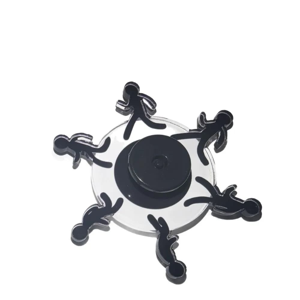 2 pezzi Spinner a mano Stick Man Finger Spinner Metallo Artigianato Fidget Spinner Esterno Liscio Divertente Spinning a mano