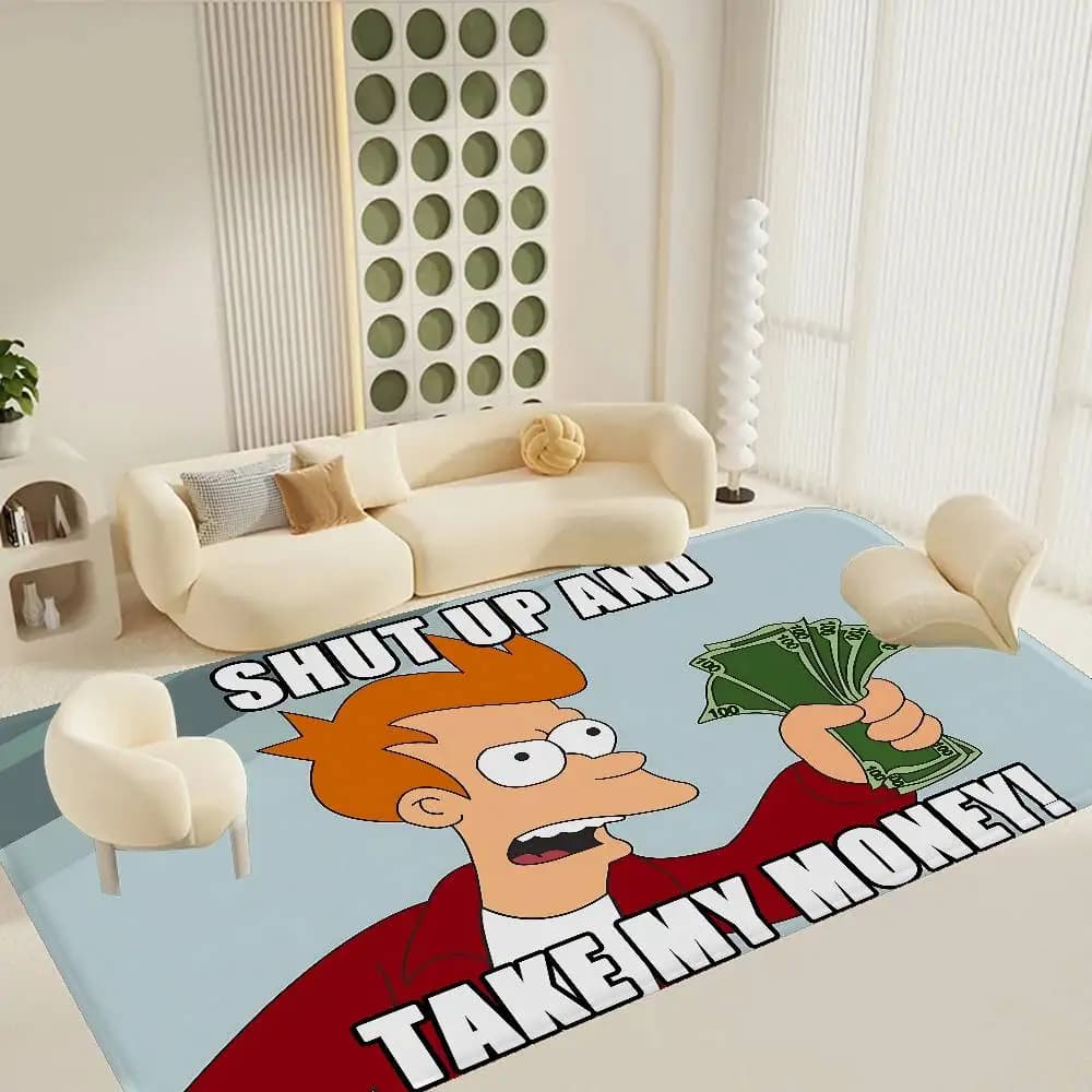 Popular American Animation F-Futurama Floor Mat Retro Multiple Choice Living Room Kitchen Rug Non-Slip Modern Home Decor