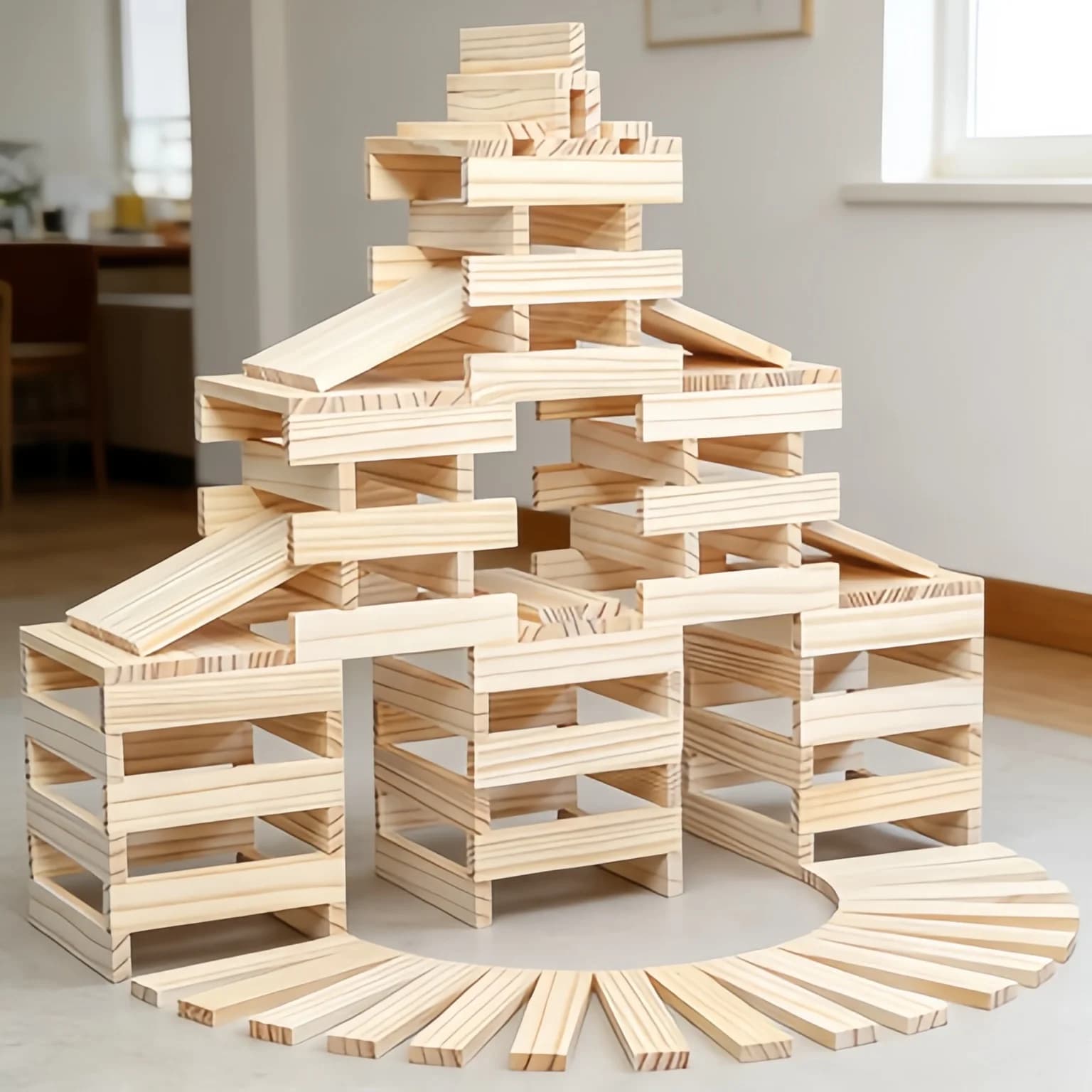 Blocchi di Costruzione Creativi per Bambini, Bastoncini di Archimede Fai-da-Te, Giocattoli Educativi in Legno